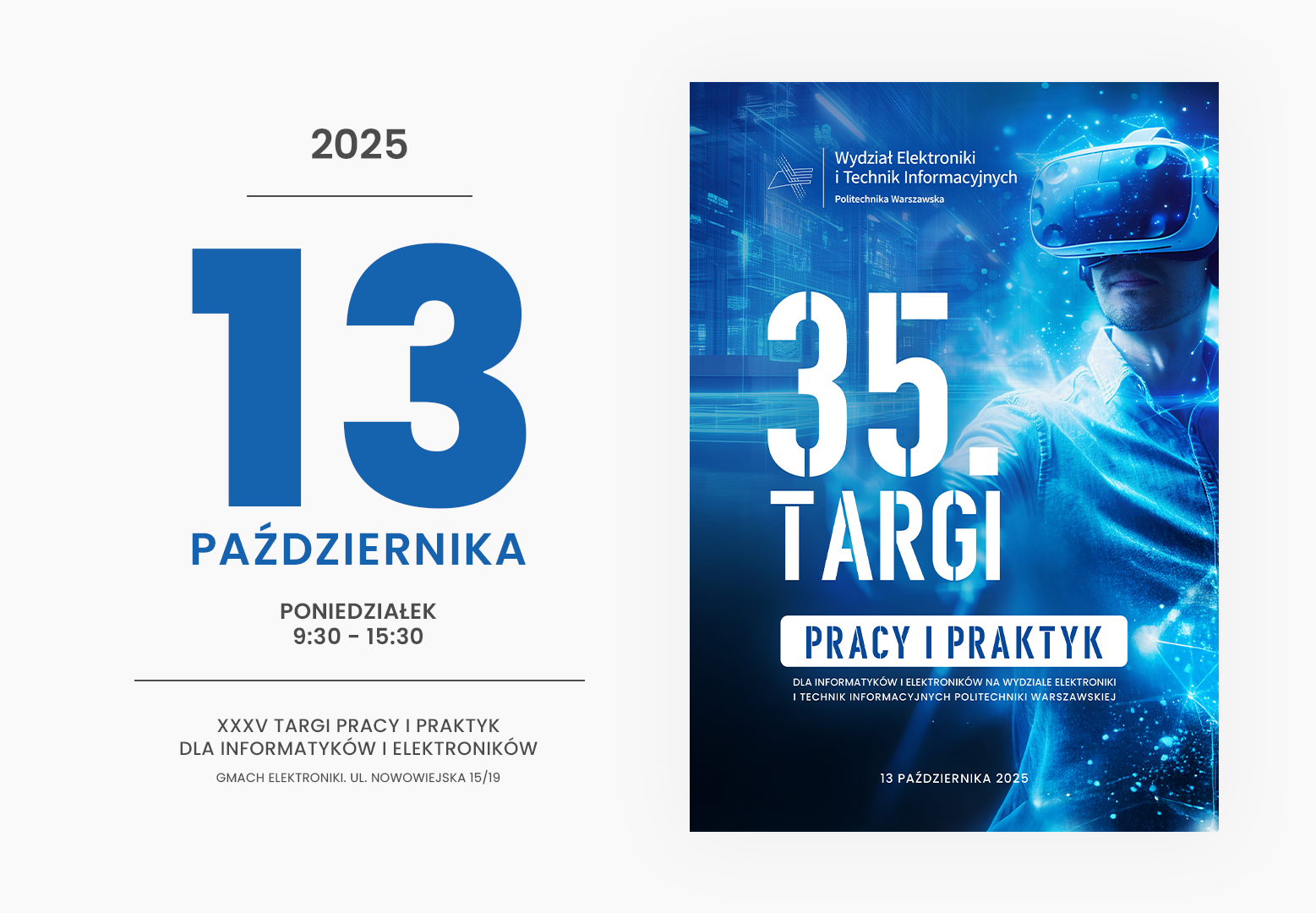 XXXV Targi Pracy i Praktyk dla Informatyków i Elektroników na Wydziale EiTI PW