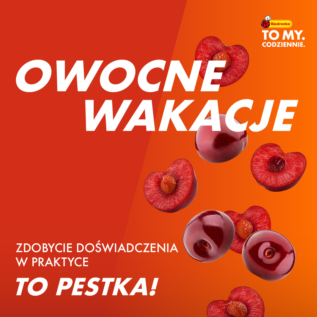 Rekrutacja do programu praktyk Owocne Wakacje w Biedronce właśnie wystartowała!