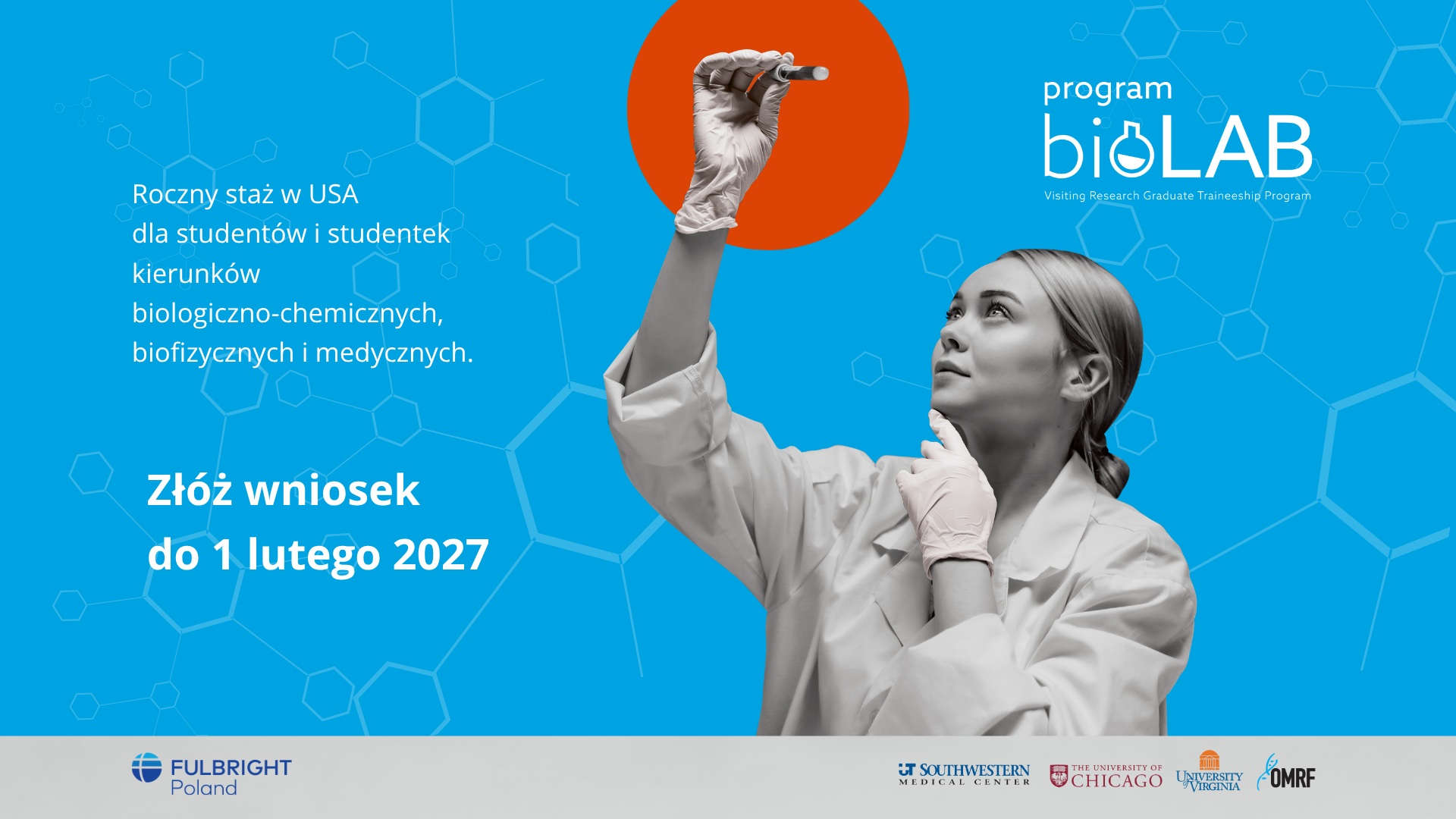 BioLAB 2027-28. Roczne staże badawcze w USA - trwa rekrutacja