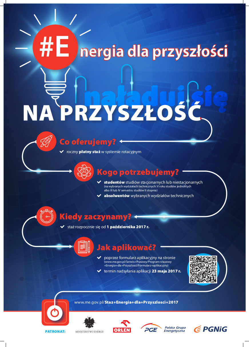 Spotkanie z pracodawcą:  Ministerstwo energii - Program stażowy " Energia dla przyszłości" 