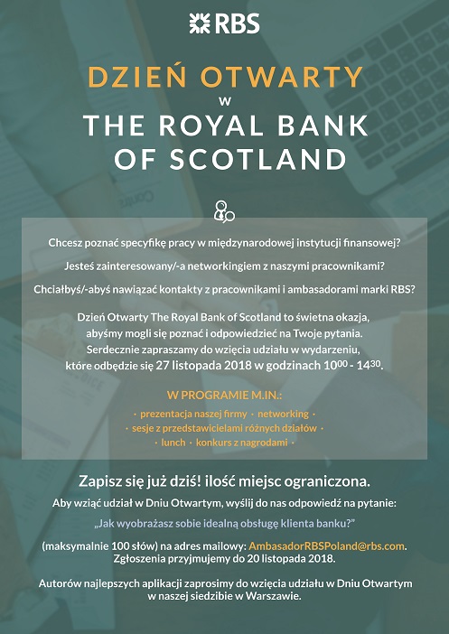 Dzień Otwarty w The Royal Bank of Scotland