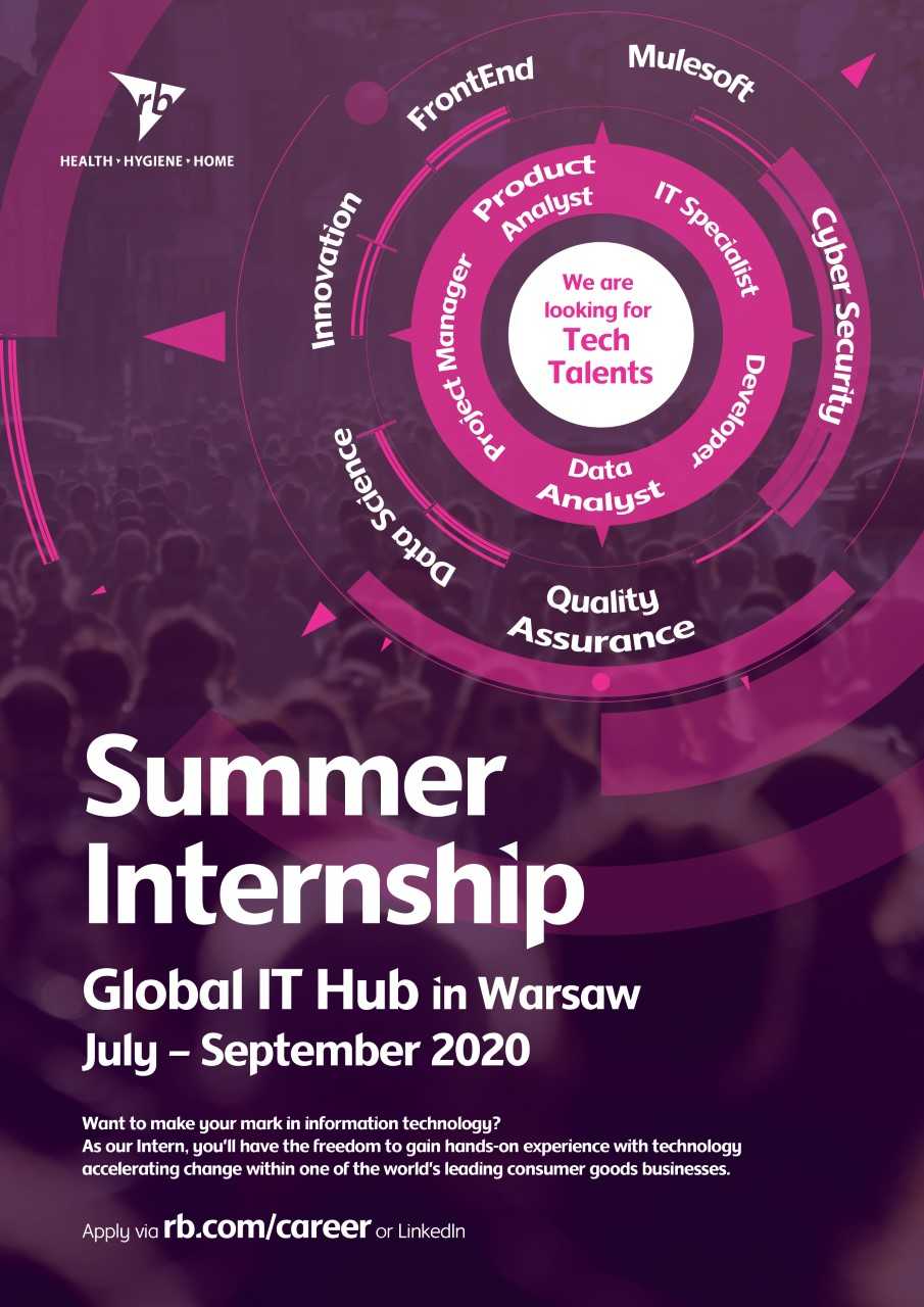 Summer Internship Reckitt Benckiser IT