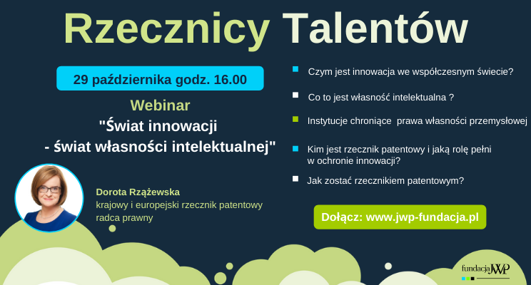 Zapraszamy na pierwszy webinar czwartej edycji projektu Rzecznicy Talentów!