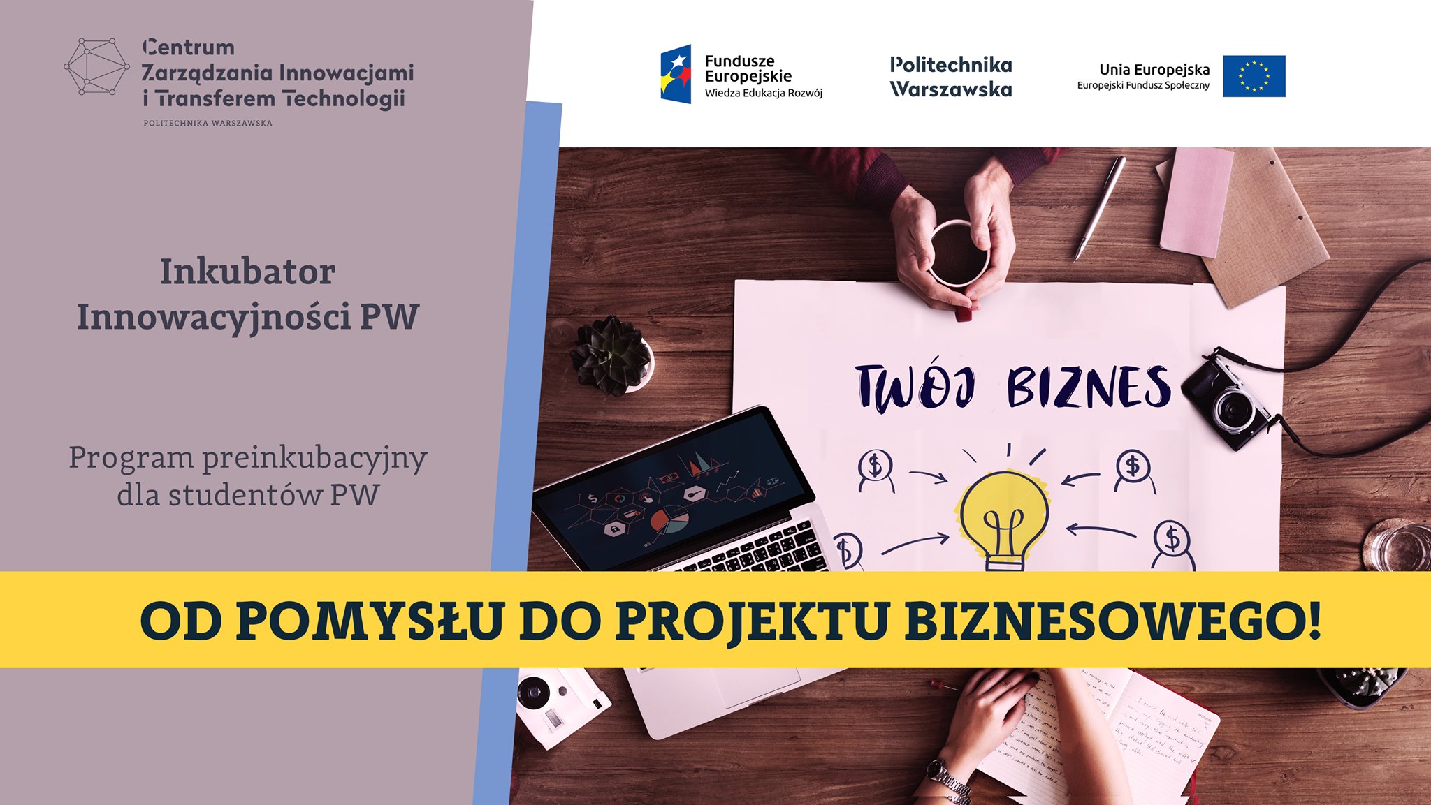 Od pomysłu do projektu biznesowego – rekrutacja – dla studentów PW