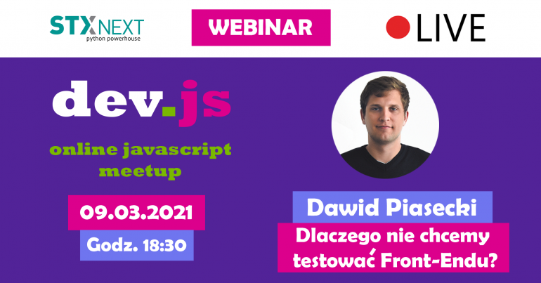 Testowanie na Front-endzie - weź udział w wydarzeniu dev.js Online #17