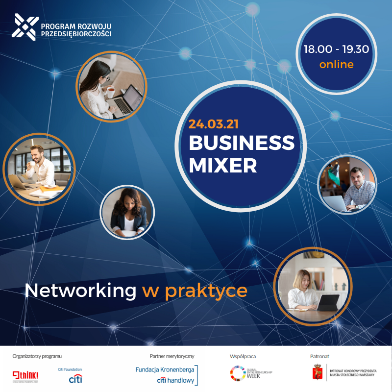 Spotkanie online pt. Networking w praktyce organizowanym przez Fundację THINK! i Fundację Citi Handlowy im. L. Kronenberga