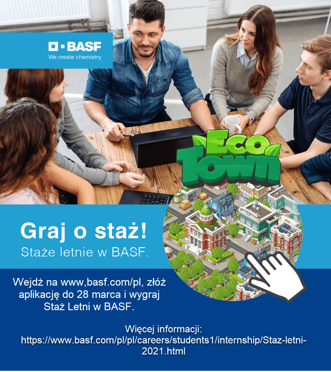 Graj o staż letni w BASF Polska!