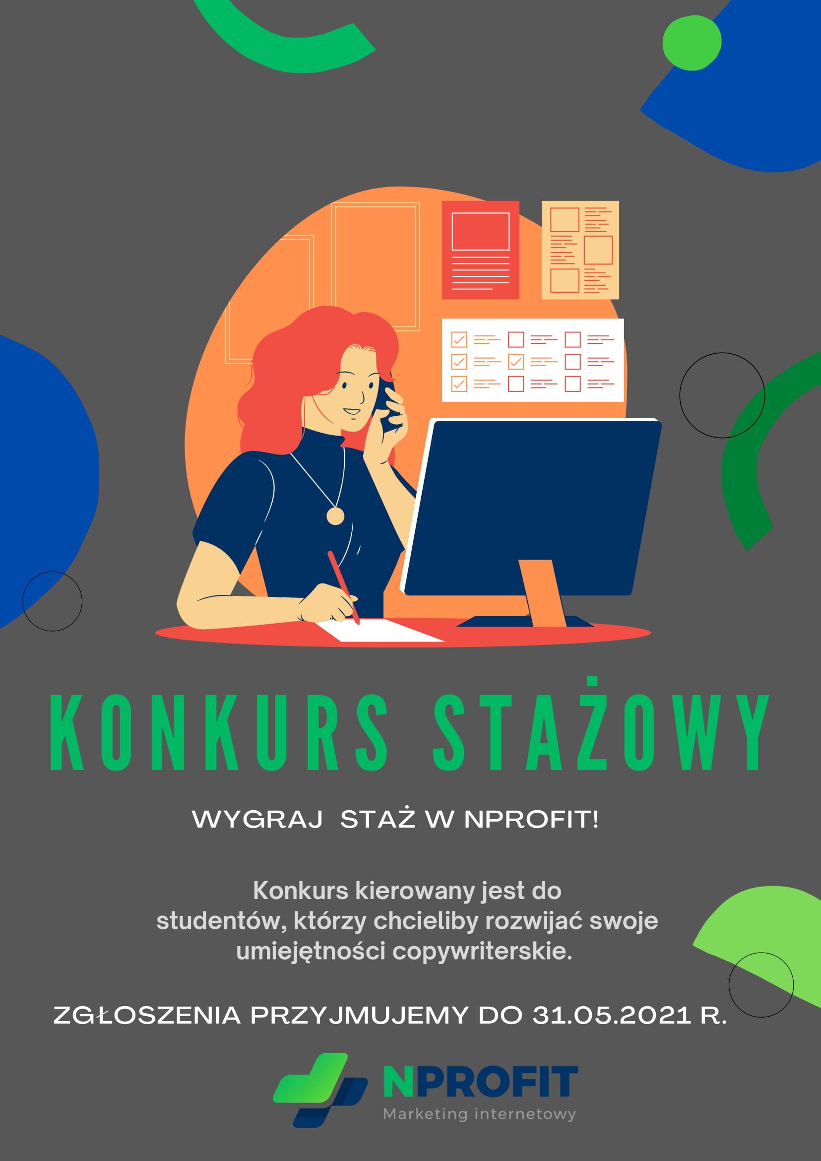 Ogłaszamy konkurs stażowy dla studentów na stanowisko copywritera!