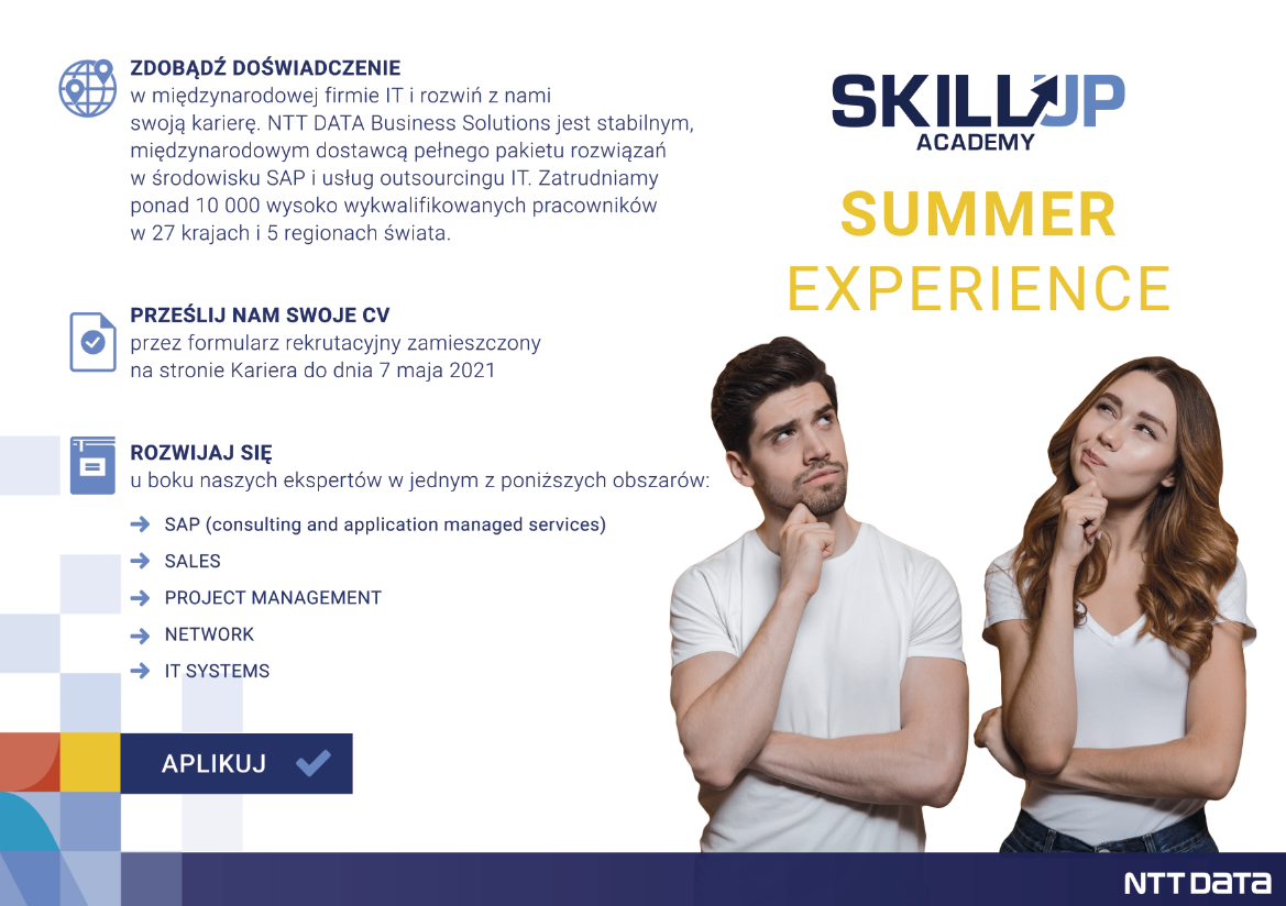 Program stażowy “Skill UP Academy- Summer experience”