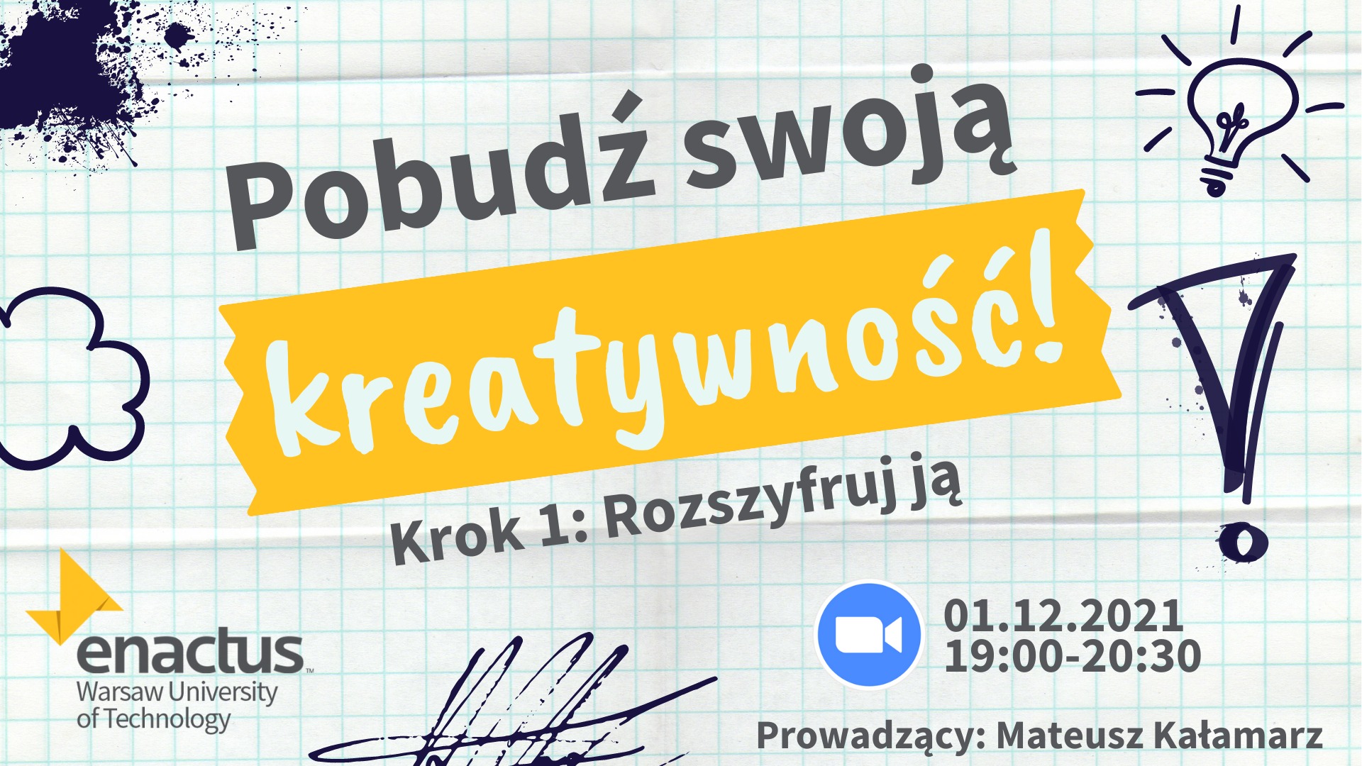 Warsztaty „Pobudź swoją kreatywność! Krok 1: Rozszyfruj ją”