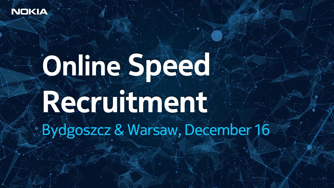 Wydarzenie on-line organizowane przez firmę NOKIA – speed recruitment. 