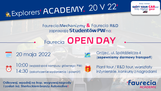 Explorers’ Academy: Faurecia R&D & Faurecia Mechanizmy Open Day