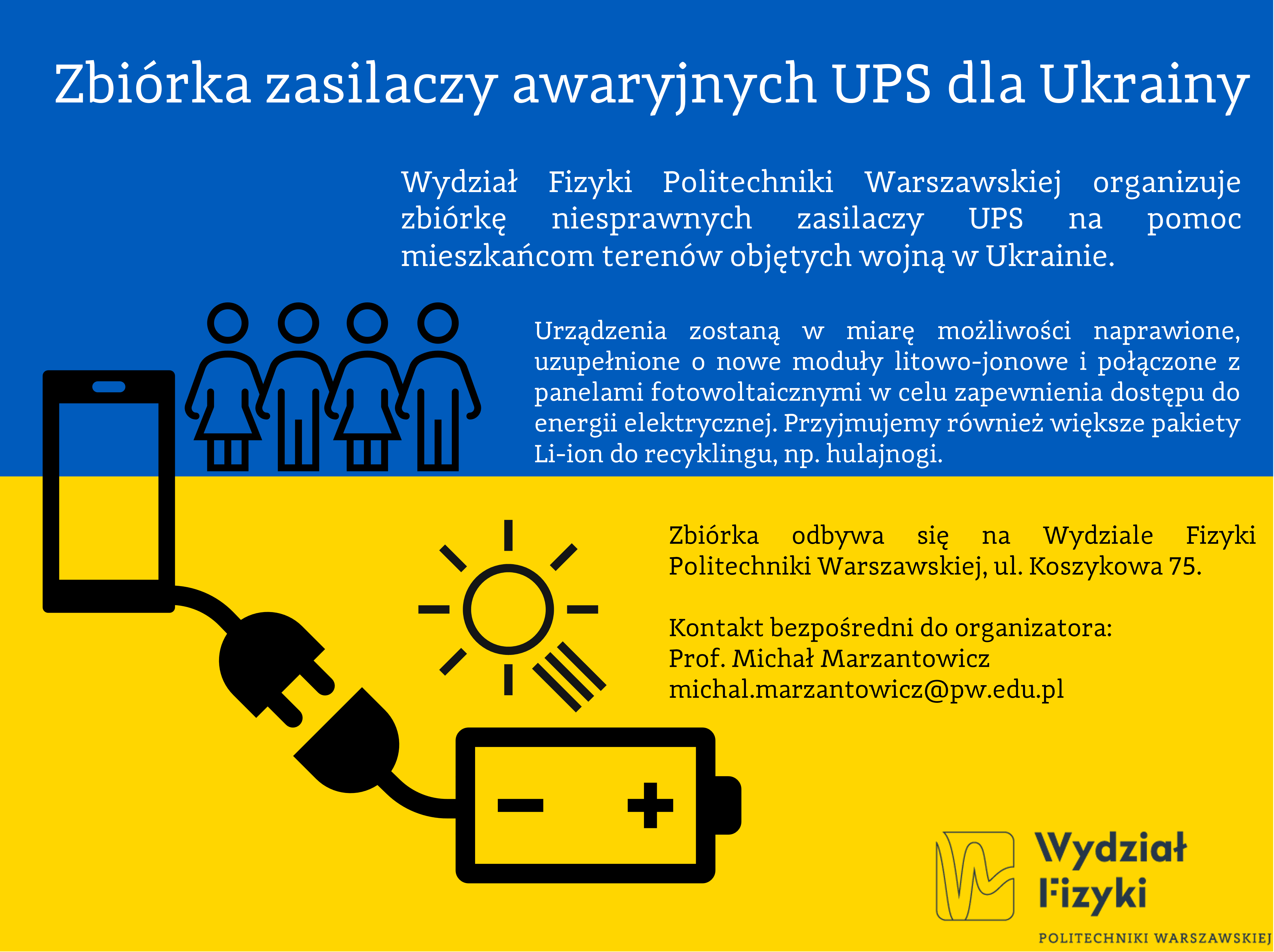 Przywróćmy energię - akcja pomocy Ukrainie 