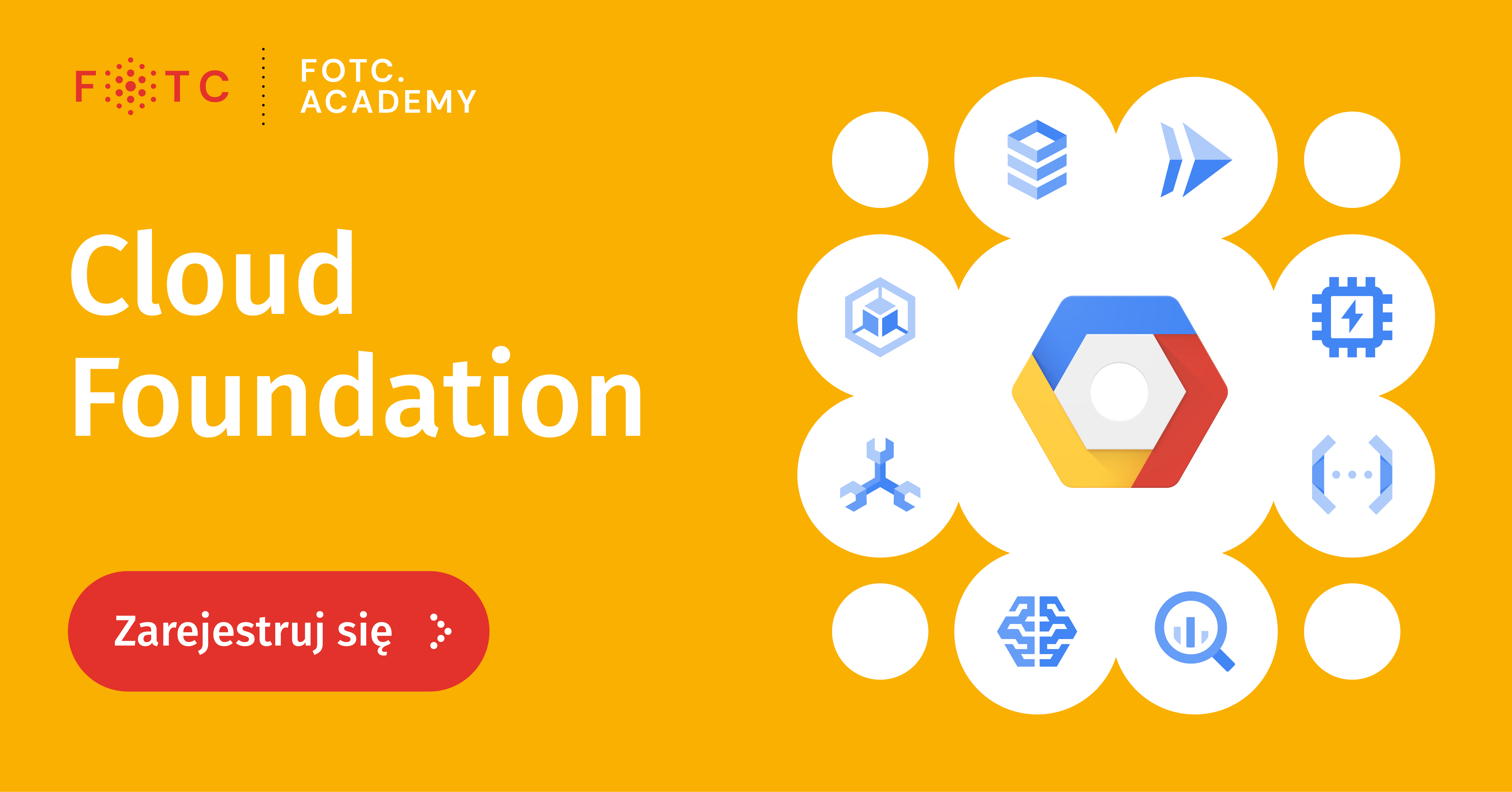 FIRMA FOTC - oficjalny partner Google Cloud - prowadzi bezpłatne szkolenie w ramach FOTC Academy - Cloud Foundations