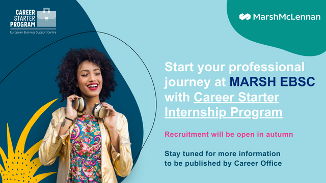 Career Starter Internship Program at Marsh EBSC 