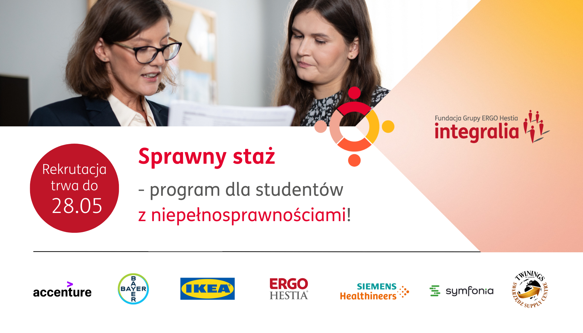 Aplikuj do Sprawnego stażu - programu dla studentów i absolwentów z niepełnosprawnościami.