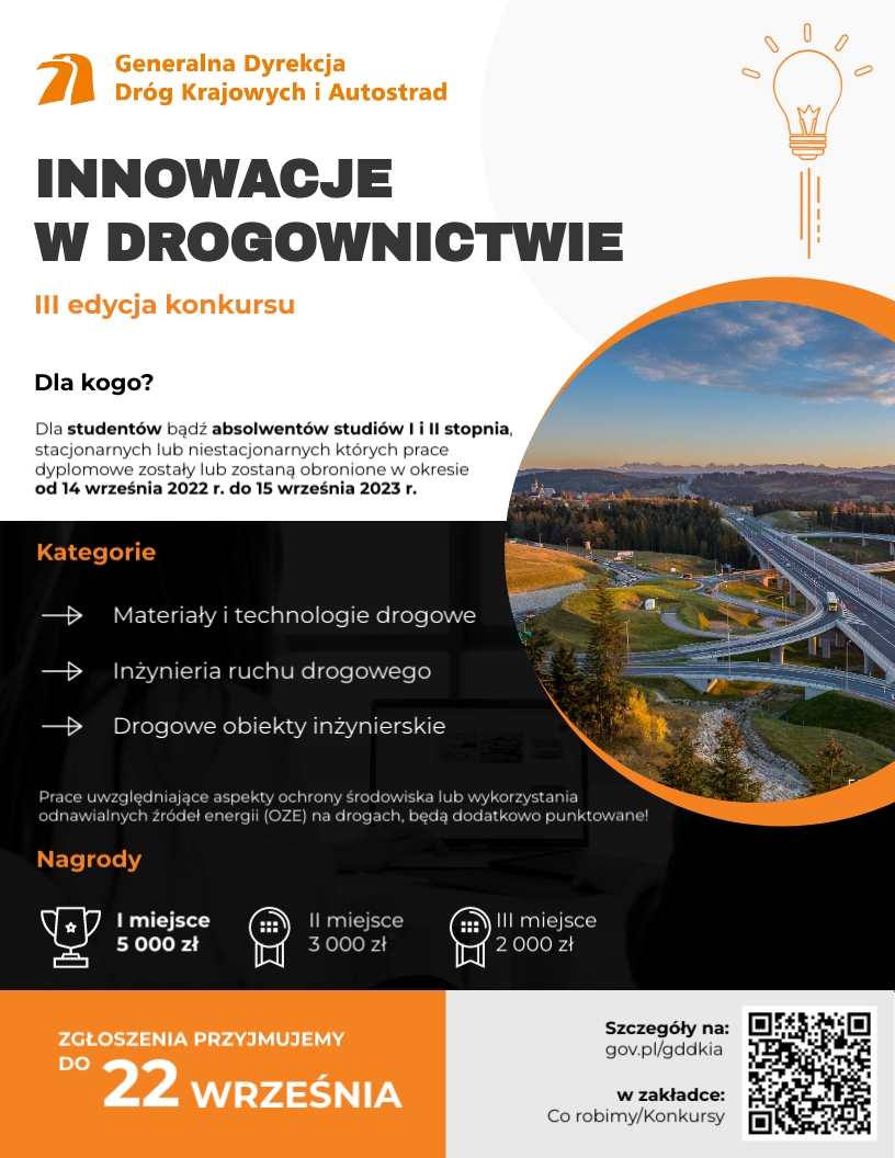 III edycja konkursu „Innowacje w drogownictwie”.