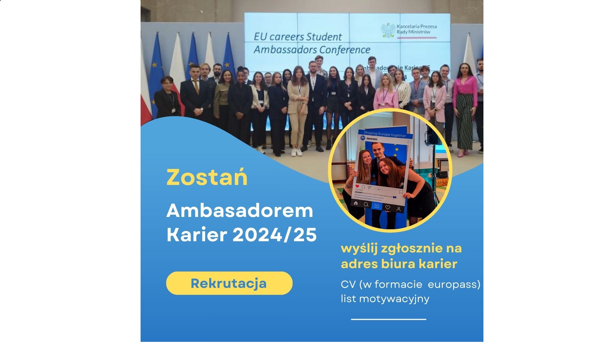 Ambasadorowie Karier Unii Europejskiej poszukiwani