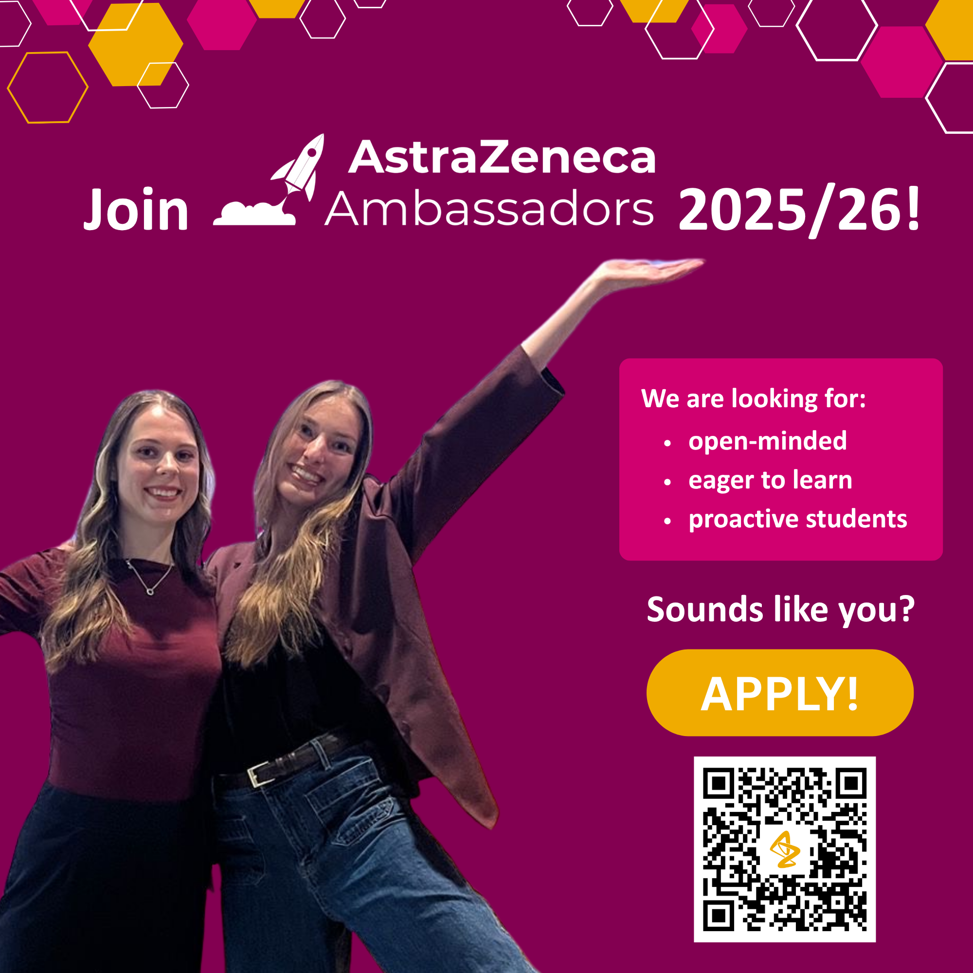 Become an AstraZeneca Student Ambassador for the 2025/2026 Academic Year!